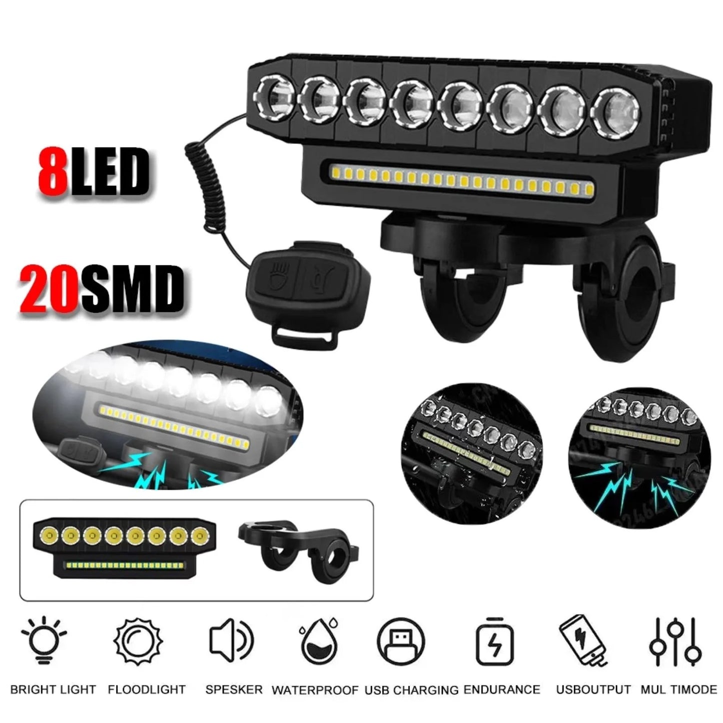 Bike Light Set – 8 LED