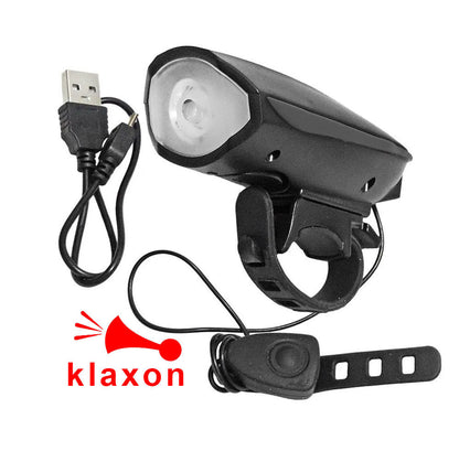 Éclairage + Klaxon pour Vélo & Trottinette (Recharge USB)