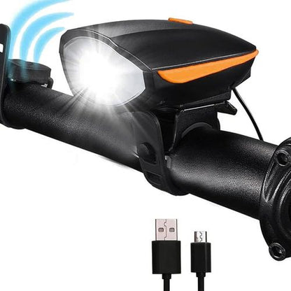 Éclairage + Klaxon pour Vélo & Trottinette (Recharge USB)